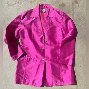 VINTAGE 100% Silk Suit w/ bead detail